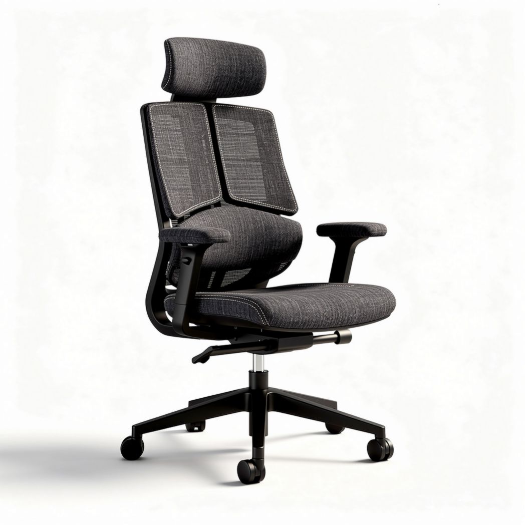 Ergonomische bureaustoel met mesh stof donkergrijs 50 x 60 x 120cm